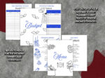 Whimsical Wedding Planner Template Bundle, Wedding Budget & Wedding Menus