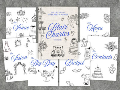 Whimsical Wedding Planner Template Bundle, Cover Pages